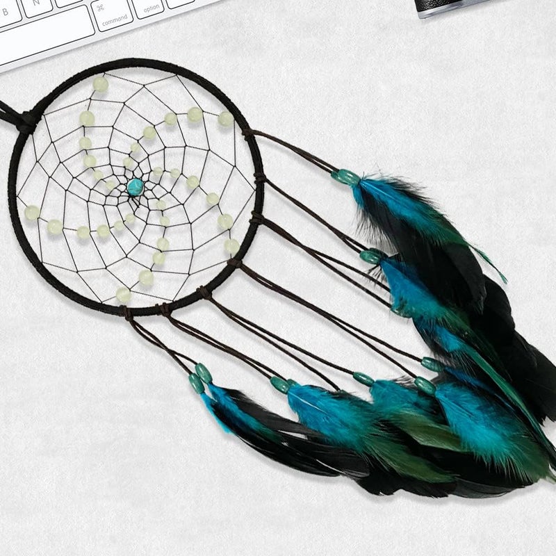 Awlee Luminous Dream Catchers Wall Hanging Room Decor Dreamcatcher Handmade Feather for Girls Boys Kids Bedroom Decoration Ornament Craft Gift - Image 4